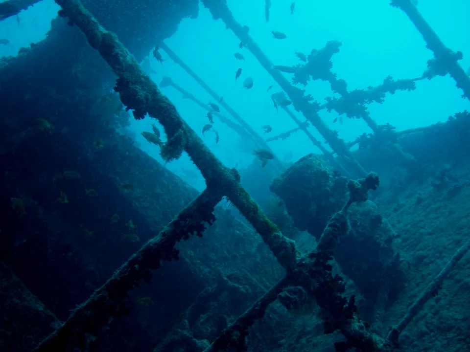 Vista subacquea del relitto del Thistlegorm